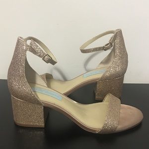 {Blue by Betsey Johnson} Block Wedding Heels
